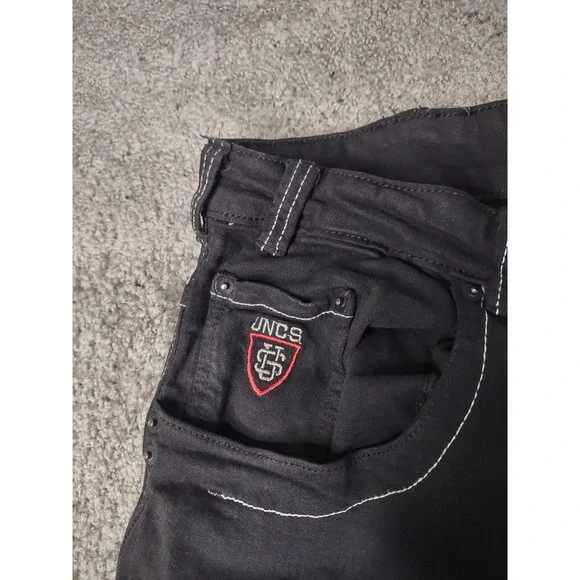Uncs black jeans. Mens Large 32‎ inch Streetwear Y2K Grunge Distressed - Picture 6 of 15